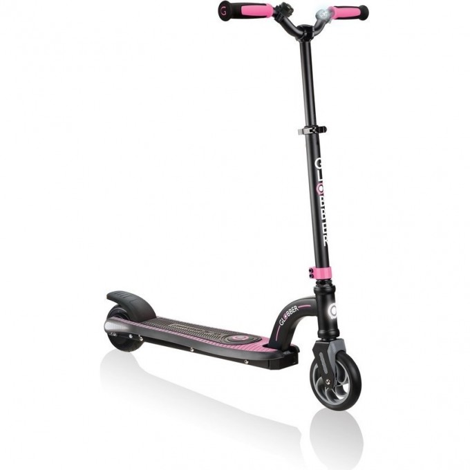 Детский электросамокат GLOBBER ONE K E-MOTION 10 Черно-розовый 650-110