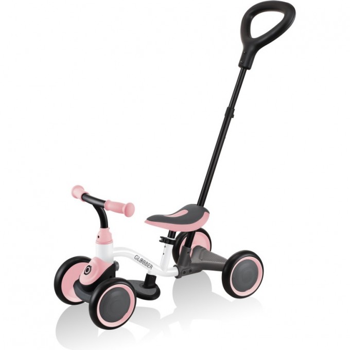Каталка-беговел GLOBBER LEARNING BIKE 3 в 1, бело-розовый 638-210