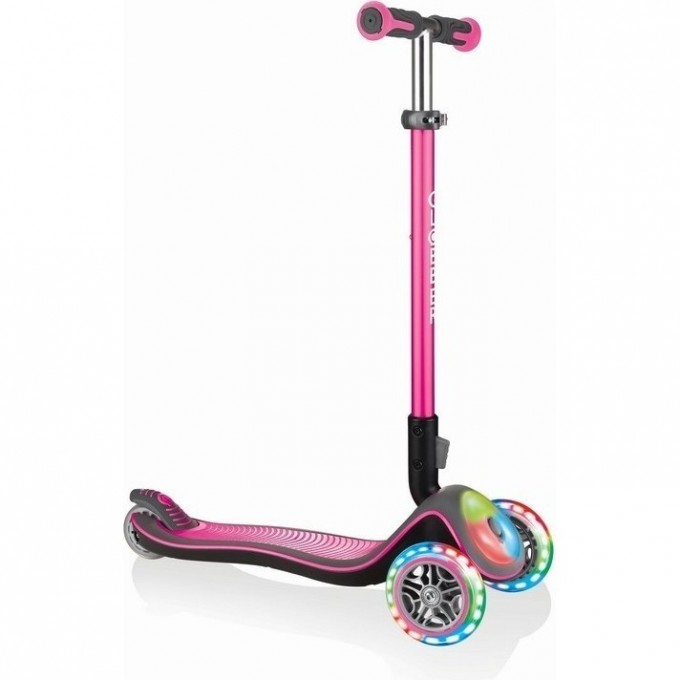 Самокат GLOBBER ELITE DELUXE FLASH LIGHTS Розовый 449-110-3