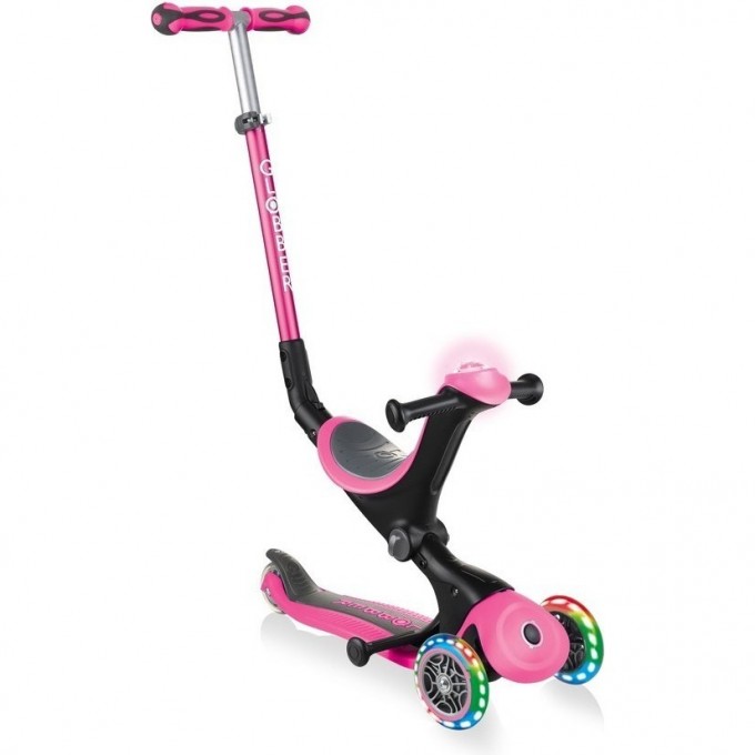 Самокат GLOBBER GO UP DELUXE PLAY LIGHTS Розовый 648-110
