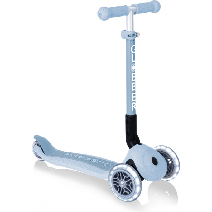 Самокат GLOBBER JUNIOR FOLDABLE LIGHTS ECOLOGIC голубой 692-501