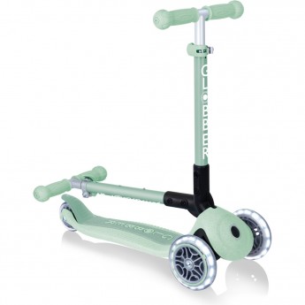 Самокат GLOBBER JUNIOR FOLDABLE LIGHTS ECOLOGIC PISTACHIO