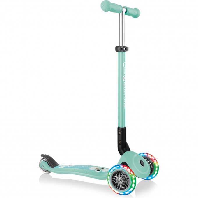 Самокат GLOBBER PRIMO FOLDABLE FANTASY LIGHTS - мятный 434-206