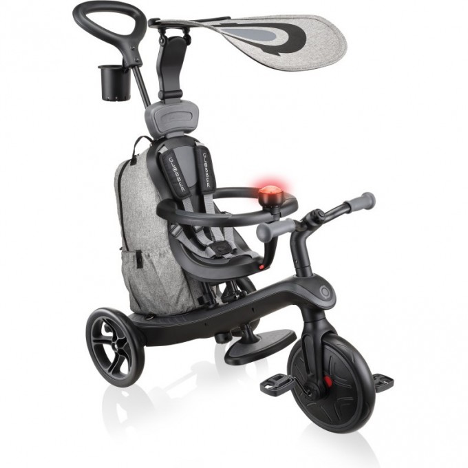Трёхколесный велосипед GLOBBER TRIKE EXPLORER 4 в 1, черно-серый 633-120